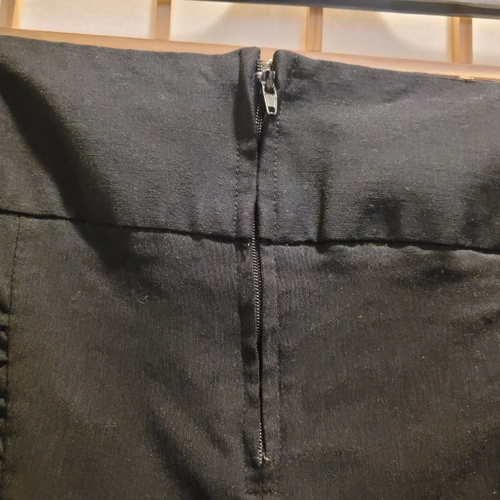Stoosh Womens/Juniors Black Ruched Seams Stretch Straight Skirt Sz 13